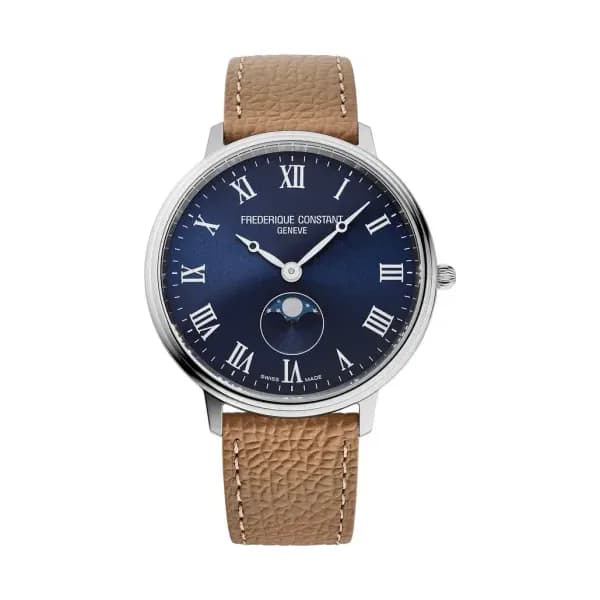 Frédérique Constant Montre Frédérique Constant Classics Quartz Cadran Bleu Bracelet Cuir - FC-206RN3S6