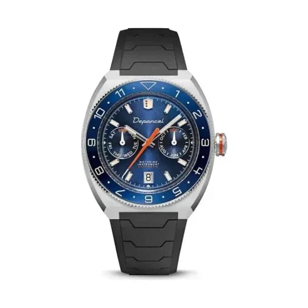Depancel Montre Depancel Allure D[R]IVER Cadran Bleu Bracelet Caoutchouc Noir
