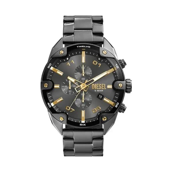 Diesel Montre Diesel Collection Spiked en Acier et PVD Gunmétal
