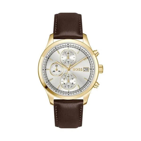 Hugo Boss Montre Boss Collection Stratus en Cuir Marron