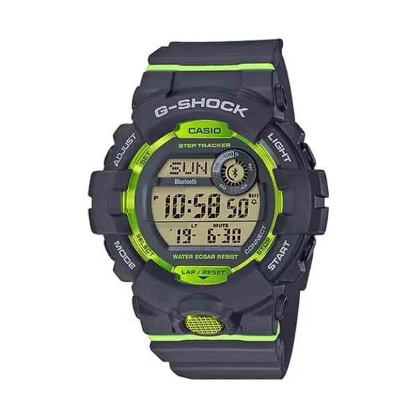 Casio Montre GShock G-Squad - Série GBD-800 - Gris & Vert 54.1 x 48.6 mm- GBD-800-8