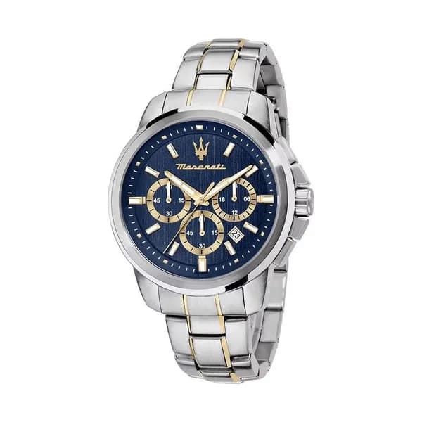 Maserati Montre Maserati en Acier Argenté et Doré