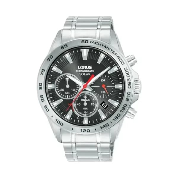 Lorus Montre Chronographe Quartz Solaire cadran noir RZ501AX9