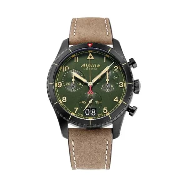 Alpina Montre Alpina Startimer Pilot Quartz Big Date 41 mm- AL-372GR4FBS26
