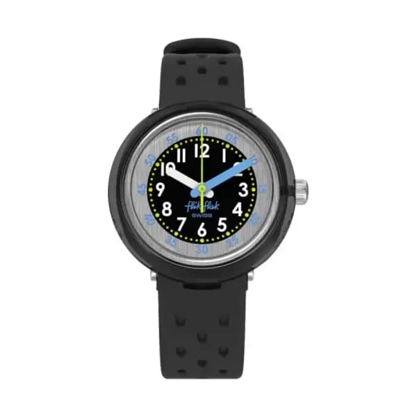 Flik Flak Montre Flik Flak Collection Fizz in Black en Biosource Noir