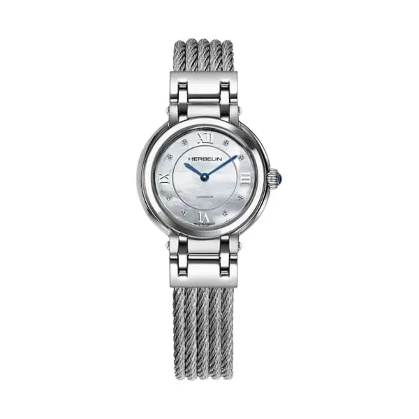 Michel Herbelin Montre Galet Quartz Nacre & Acier 17430BC89