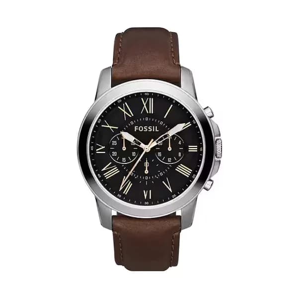 Fossil Montre Analogique Homme Fossil Cuir Marron FS4813IE