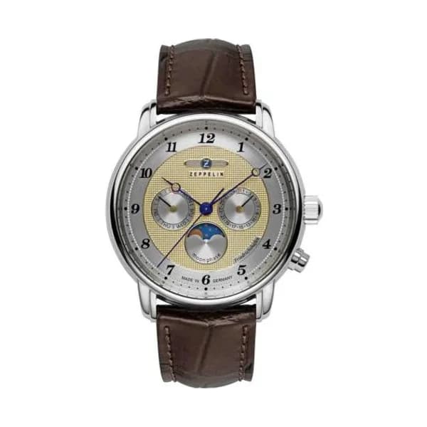 Zeppelin Montre Zeppelin Friedrichshafen Moonphase Quartz Cadran Beige - 85365