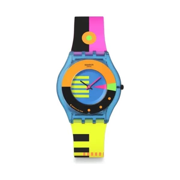 Swatch Montre quartz Mixte Neon 3 Multicolore