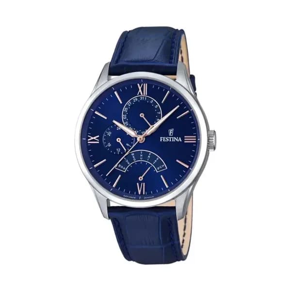Festina Montre Analogique Homme Festina Cuir Bleu F16823/3