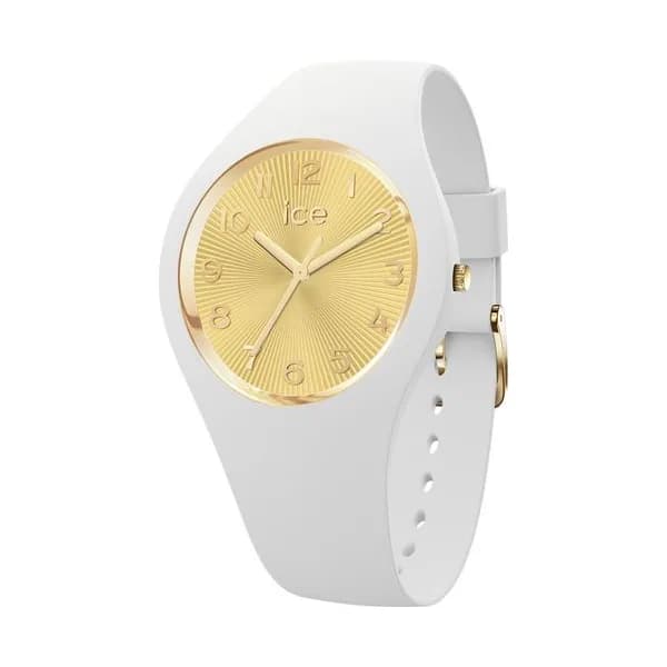 Ice Watch Montre Ice Watch Collection Ice Champagne en Silicone Blanc