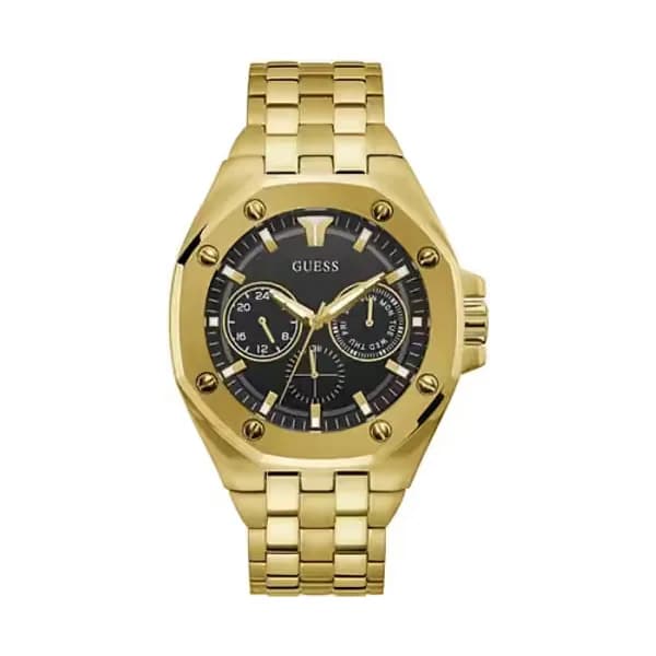 Guess Montre Homme GUESS TOP GUN en Acier Jaune