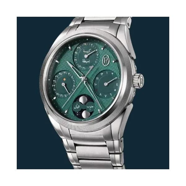 Parmigiani Fleurier Tonda Pf Hijri Perpetual Calendar Steel Platinum Viridian Green