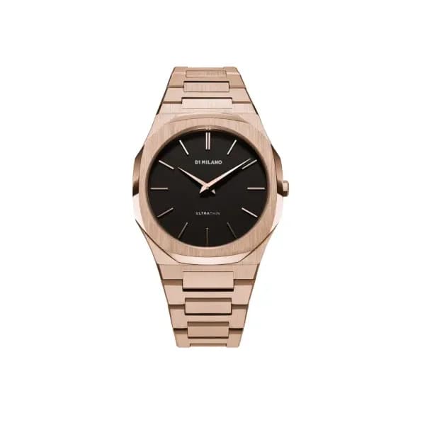 D1 Milano Montre quartz Homme Ultra thin Noir