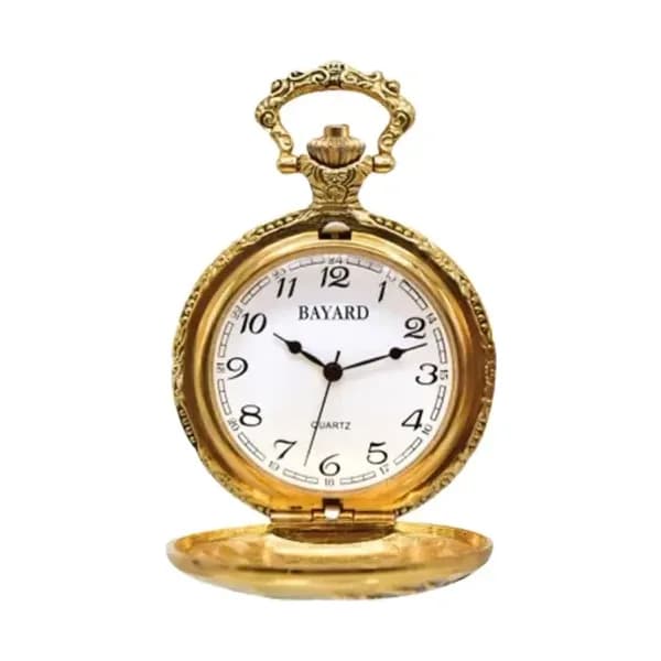 Bayard Montre Gousset Quartz Motif Chasse L1755