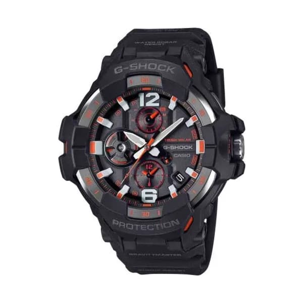 Casio Montre GShock Master of G - GravityMaster - Noir & Orange 59 x 54.7 mm- GR-B300-1A4