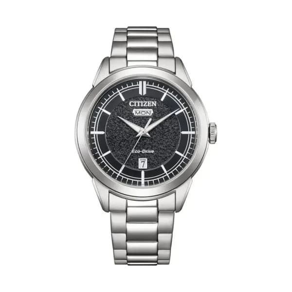 Citizen Montre Citizen Elegance Classic Eco-Drive cadran noir bracelet acier 40,5 mm