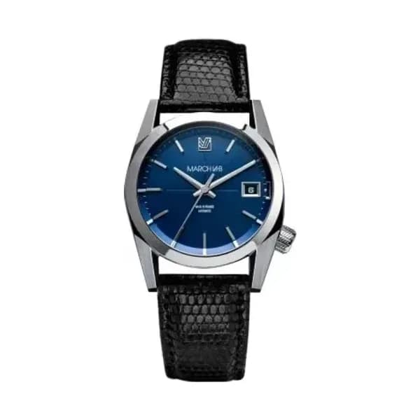 March LA.B Montre March LA.B AM69 Automatique Cadran Navy Lézard Noir