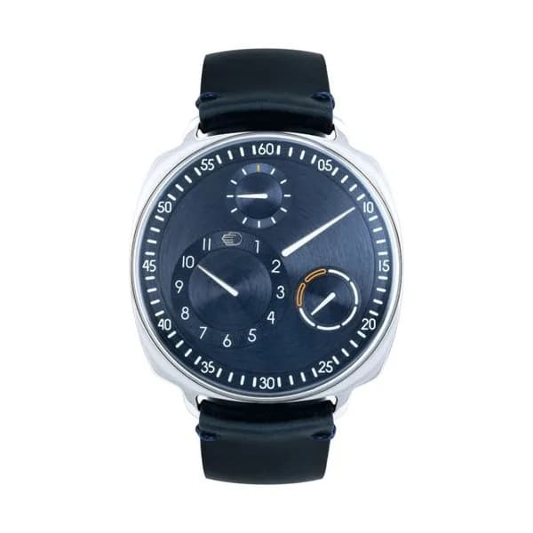 Ressence Montre Ressence Type 1² N automatique cadran bleu bracelet cuir bleu 41 mm