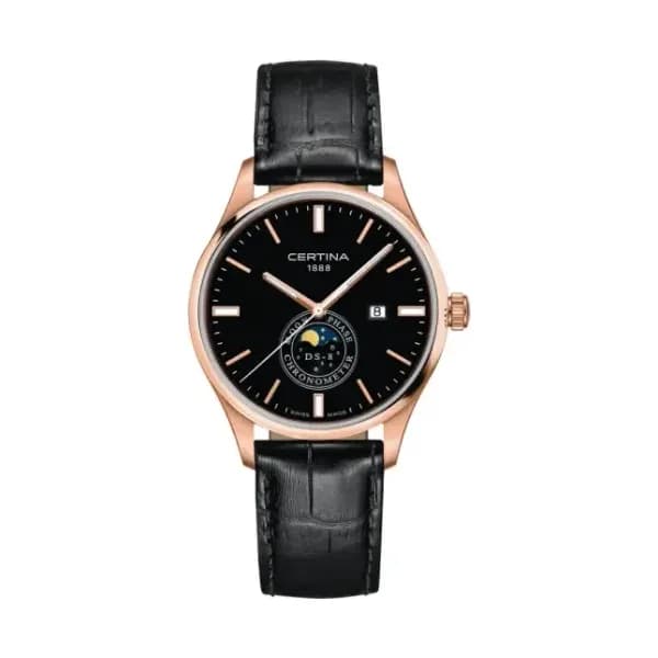 Certina Montre Certina DS-8 Moon Phase Quartz Cadran Noir