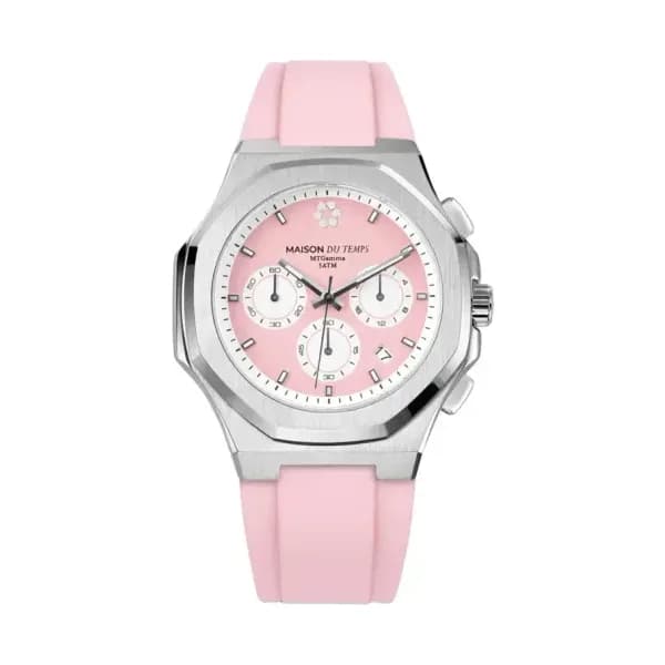 Maison du Temps Montre MTGamma Chronographe Rose Silicone Rose