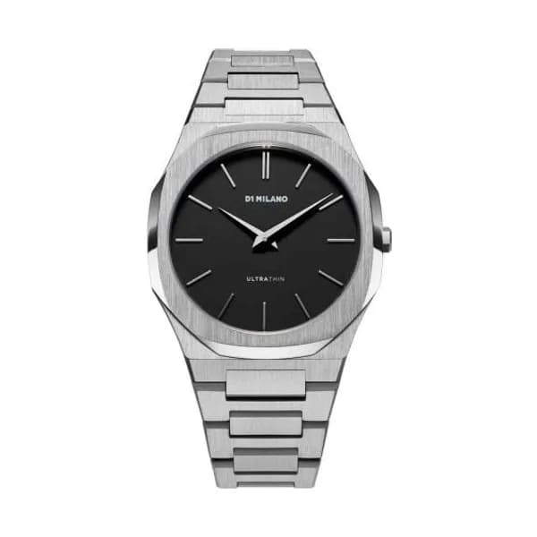 D1 Milano Montre D1 Milano Ultra Thin Re_Silver Quartz - 40 mm- Cadran Noir - UTBJ40