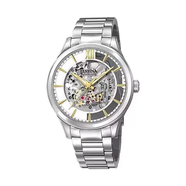 Festina Montre Festina Automatic Homme Acier Gris - Cleor