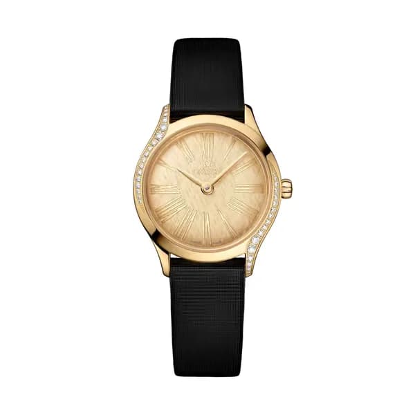 Omega De Ville 26 mm, or Moonshine™ sur bracelet tissu
