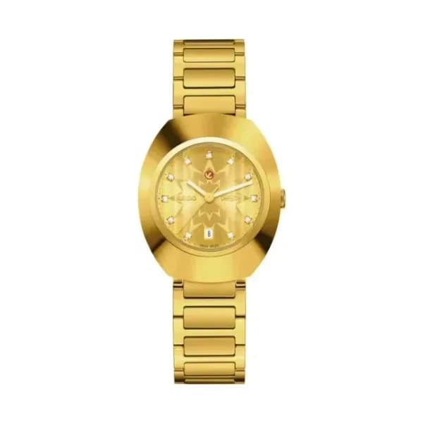Rado Montre Rado DiaStar Original Automatique 30mm PVD Cadran Jaune Index Diamants