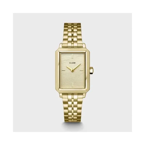 Cluse Fluette Watch Steel, Sand Texture Full Gold Colour