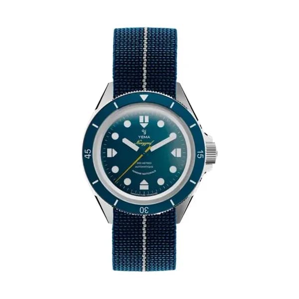 Yema Montre Navygraf Marine Nationale CMM.10 lunette bleue 21.14.55.SN