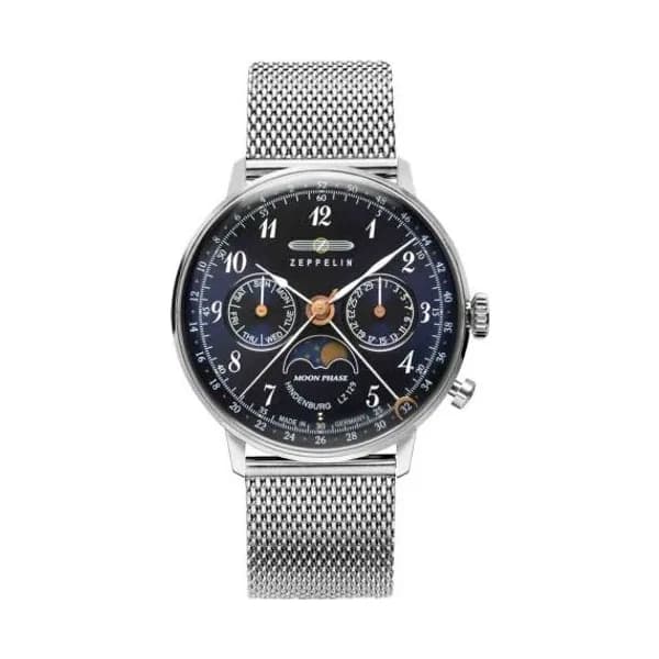 Zeppelin Montre Zeppelin LZ 129 Hindenburg Moonphase Ladies Quartz Cadran Bleu - 7037M3