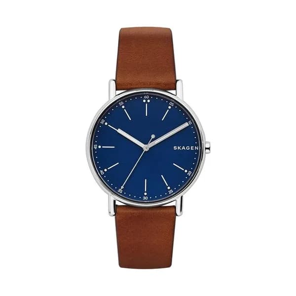 Skagen Montre Analogique Homme Skagen Cuir Marron SKW6355 - Cleor