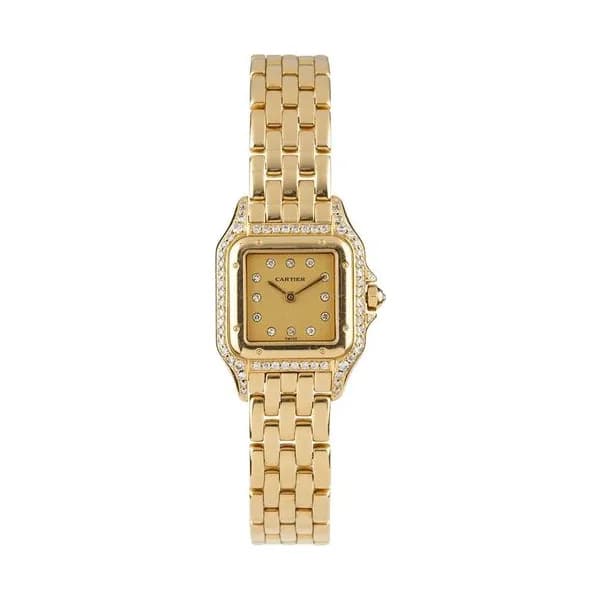 Cartier Montre Cartier Panthère Or jaune Sertie Diamants quartz circa 1990 22 x 30 mm