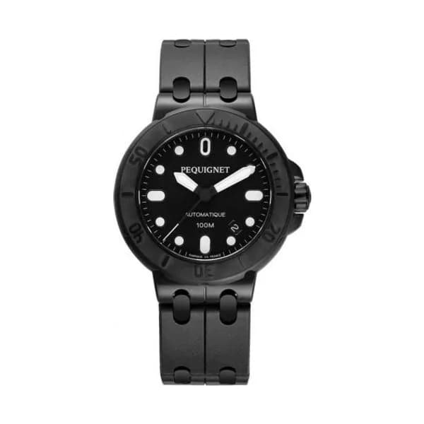 Pequignet E. Montre Pequignet Moorea Hossegor Titane Noir 43 mm - 4701443S-SN
