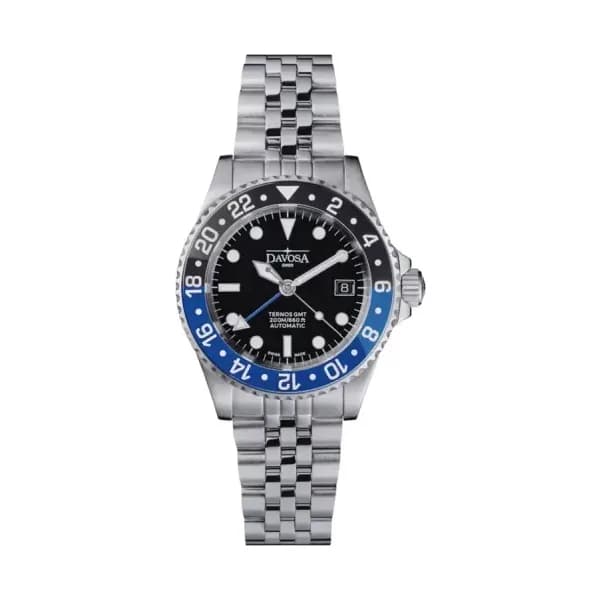 Davosa Montre Ternos Diver GMT Lunette noire et bleue