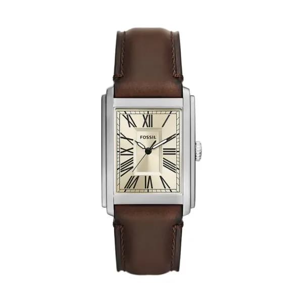 Fossil Montre Analogique Homme Fossil Cuir Marron FS6012