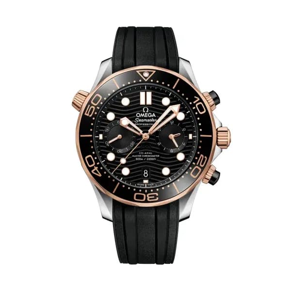 Omega Seamaster 44 mm, acier - or « Sedna™ » sur bracelet caoutchouc