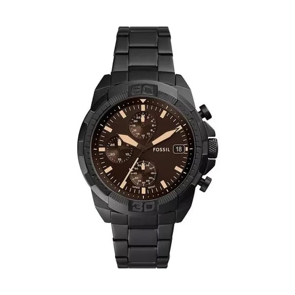 Fossil Montre Homme FOSSIL BRONSON en Acier Noir