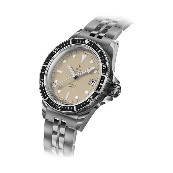 Yema Montre Yema Superman Swiss Edition automatique cadran beige bracelet acier 39 mm