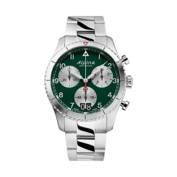 Alpina Montre Alpina Startimer Pilot Quartz - Big Date 41 mm- AL-372GRS4S26B