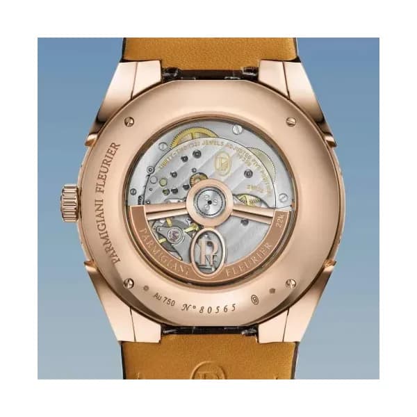 Parmigiani Fleurier Tonda Pf Gregorian Annual Calendar Rose Gold Warm Grey Strap