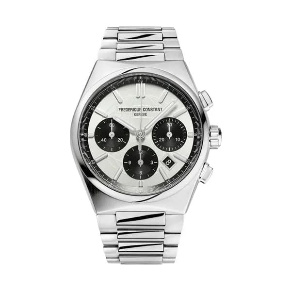 Frédérique Constant Montre Frédérique Constant Highlife Chronographe Automatique cadran panda bracelet acier 41 mm