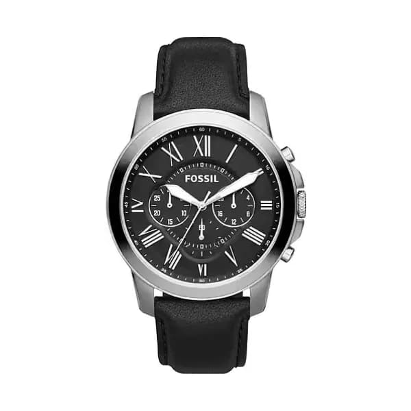 Fossil Montre Homme FOSSIL en Cuir Noir Etanche