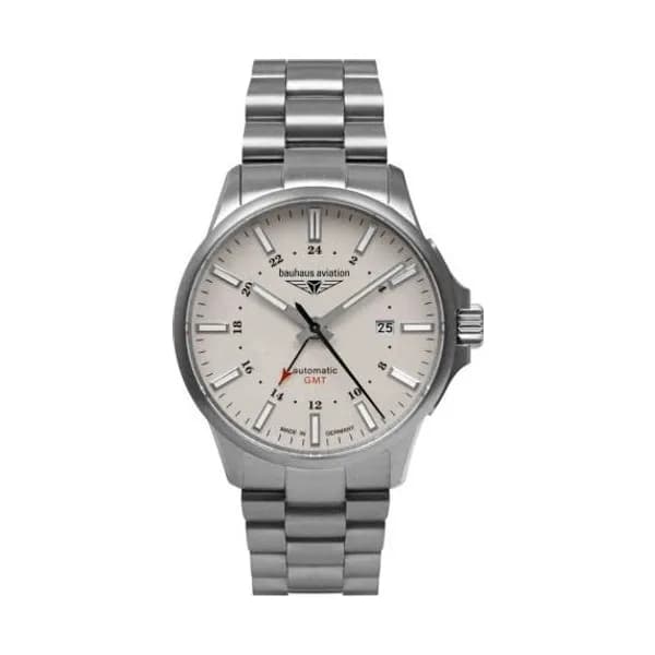 Bauhaus Montre Bauhaus Aviation Titanium GMT Automatique Cadran Beige Bracelet Titane - 2868M5