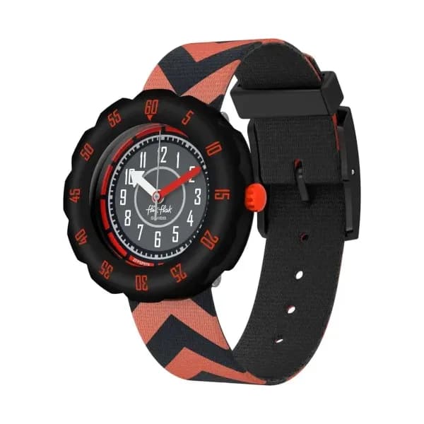 Flik Flak Montre quartz Garçon Pattern paradise Noir