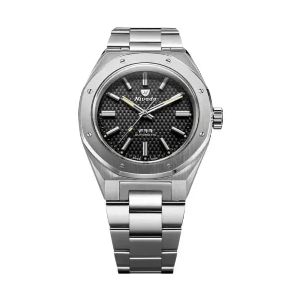 Nivada Grenchen Montre F77 41 Black No Date 68041A77A