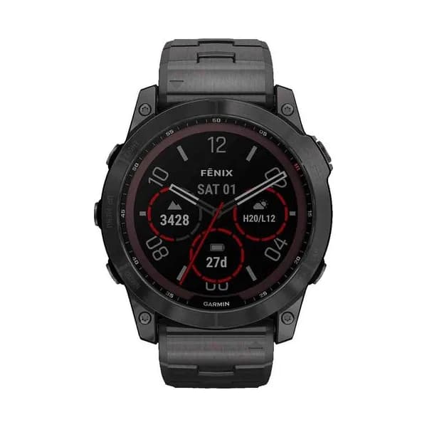 Garmin Montre Connectée Garmin Fenix 7X en Métal Gunmétal