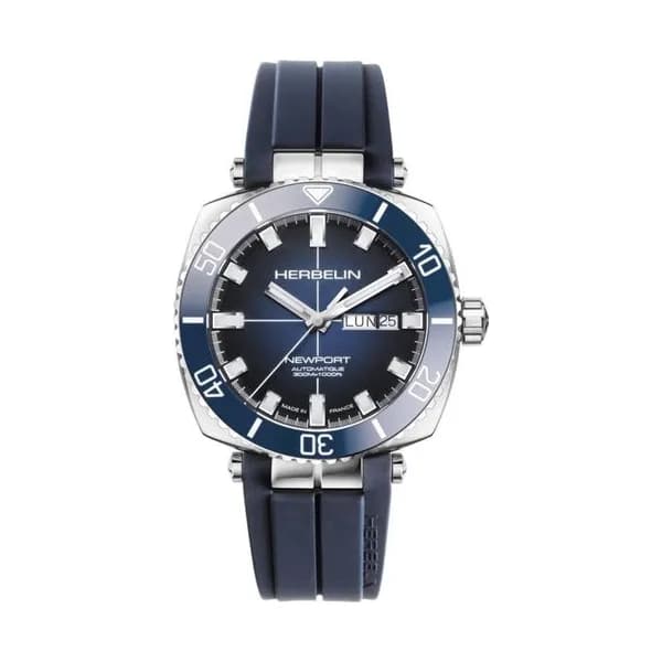 Michel Herbelin Montre Automatique Herbelin en Silicone Bleu