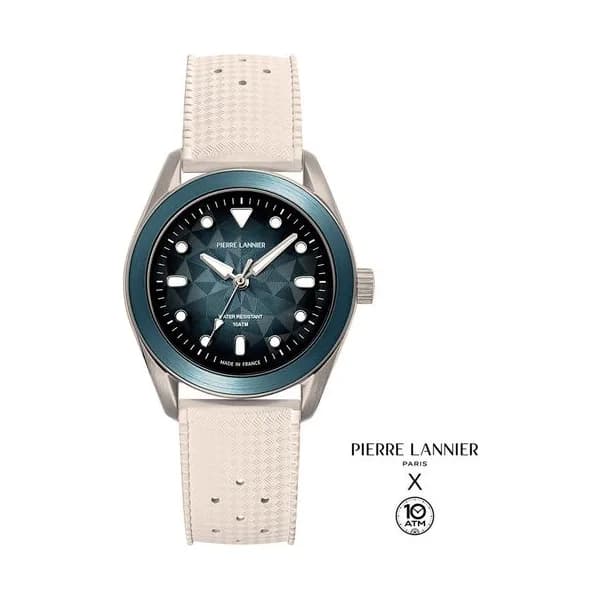 Pierre Lannier Montre Pierre Lannier Collection Bora en Caoutchouc Blanc
